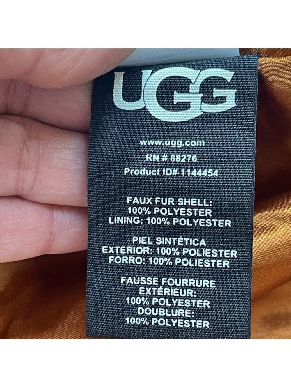 UGG Gertrude Short Teddy Coat in Chestnut Brown Sz Large Soft and cozy - Picture 12 of 13